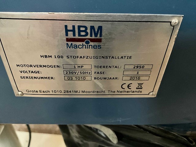 2016 hbm 100 filter afzuiginstallatie - afbeelding 7 van  7