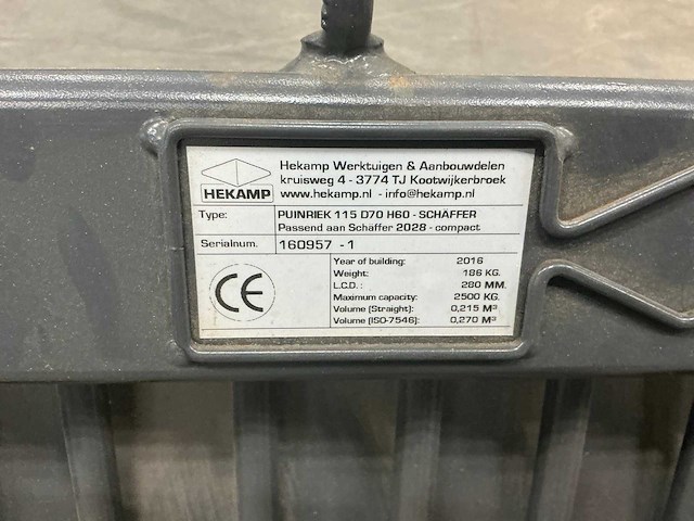 2016 hekamp 115 puinbak - afbeelding 2 van  10