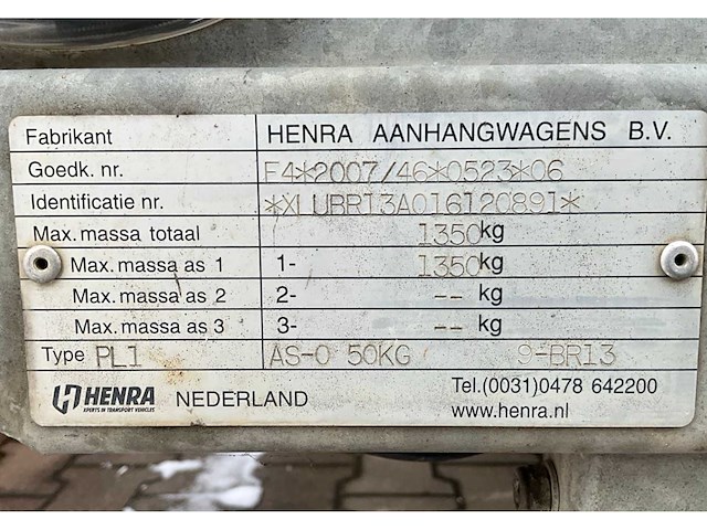 2016 henra de boer tijdelijk bouw dbm schaft aanhangwagen - afbeelding 8 van  16