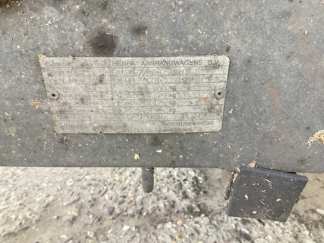 2016 henra plateau wagen pl35es aanhangwagen - afbeelding 10 van  10