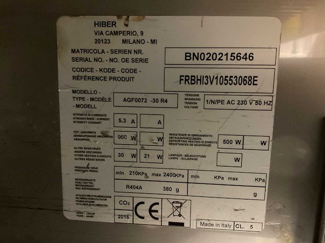 2016 hiber agf0072 -30 r4 diepvries - afbeelding 8 van  8