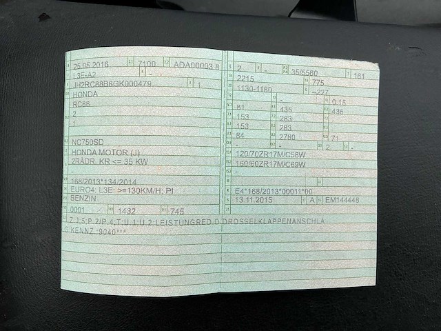 2016 honda nc750 sd dct motorfiets - afbeelding 12 van  22