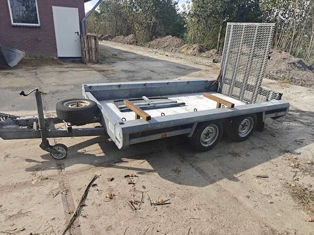 2016 hulco machinetransporter – 3.000 kg – oprijklep – 300 x 150 cm - afbeelding 1 van  14
