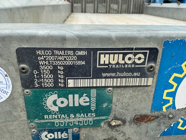 2016 hulco terrax-3 aanhangwagen / machinetransporter - afbeelding 13 van  21