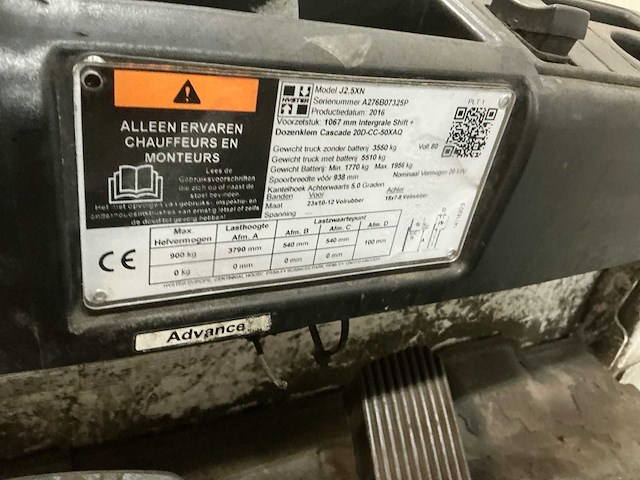 2016 hyster j2.5xn vorkheftruck - afbeelding 6 van  27