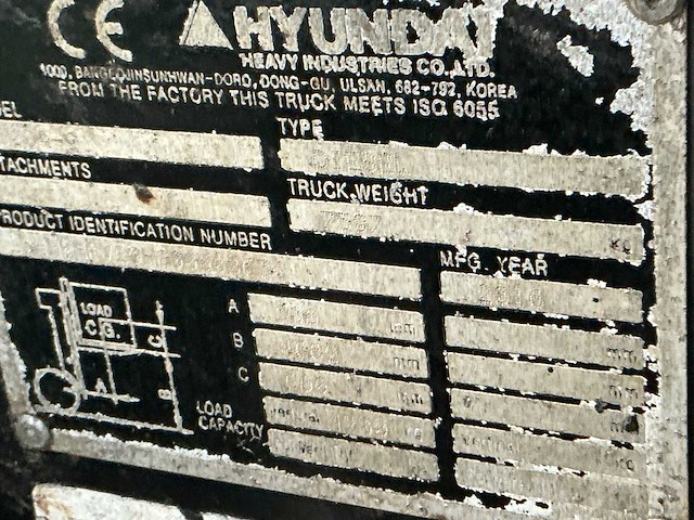 2016 hyundai 50da-9 vorkheftruck - afbeelding 13 van  20