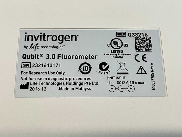 2016 invitrogen door thermo fisher scientific qubit 3 fluorometer - afbeelding 4 van  4