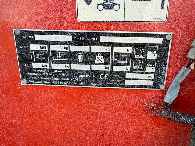 2016 jlg 2646 es schaarhoogwerker - afbeelding 8 van  8