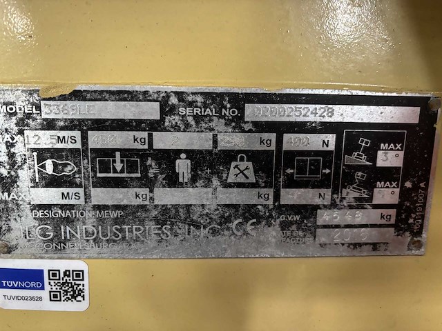 2016 jlg 3369 le schaarhoogwerker accu 2024 - afbeelding 9 van  9