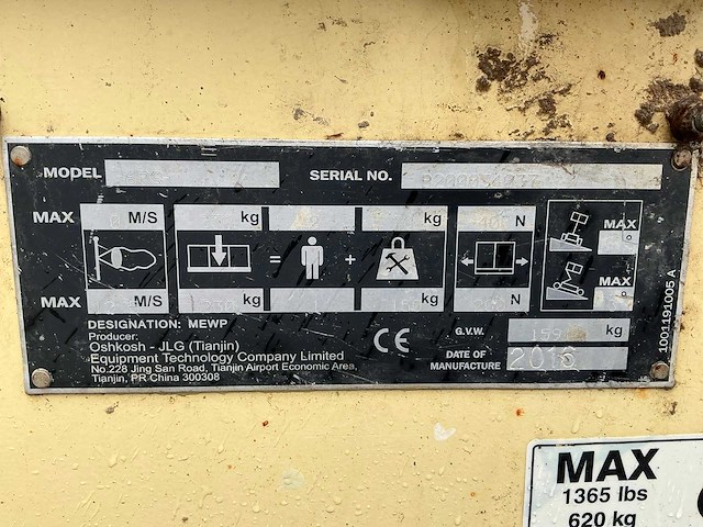 2016 jlg 6rs hoogwerker - afbeelding 19 van  22