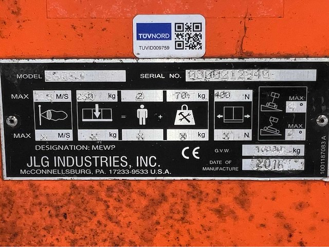 2016 jlg 860sjg hoogwerker 4x4 - afbeelding 35 van  40