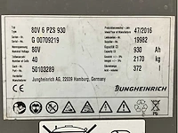 2016 jungheinrich 80v 6 pzs 930 heftruck accu - afbeelding 8 van  8