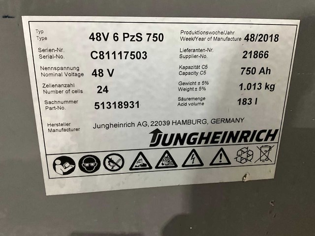 2016 jungheinrich efg 216k vorkheftruck - afbeelding 21 van  22