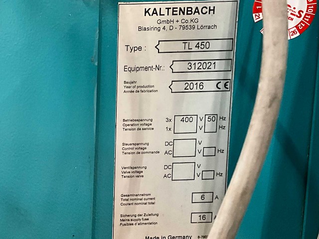 2016 kaltenbach tl450 onderlopende afkortcirkelzaagmachine - afbeelding 6 van  14