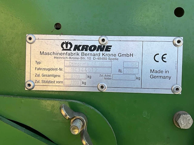 2016 krone comprima cf 155 xc balenpers - afbeelding 46 van  46