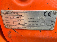 2016 kubota kx016-4g minigraafmachine - afbeelding 26 van  32