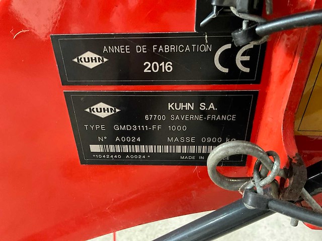 2016 kuhn gmd 3111-ff schijvenmaaier - afbeelding 2 van  10