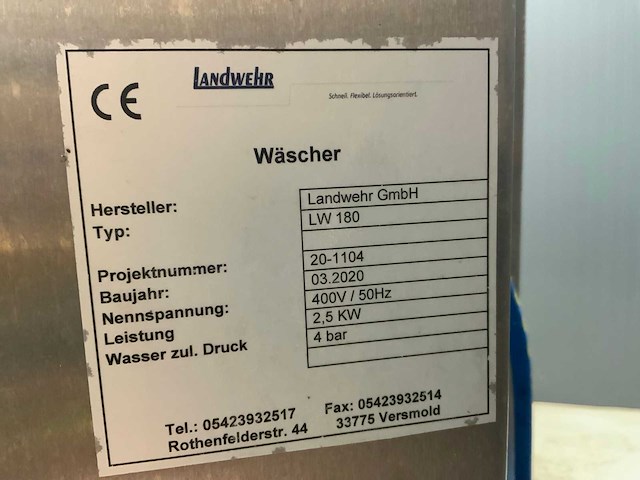 2016 landwehr lw 180 vet damp olieafscheider - afbeelding 7 van  8