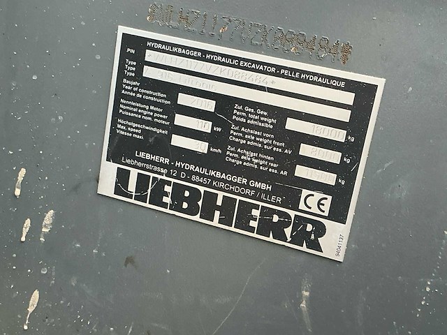 2016 liebherr a916 litronic banden graafmachine - afbeelding 32 van  38