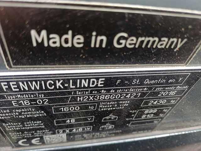 2016 linde e16-02 vorkheftruck - afbeelding 7 van  19