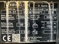 2016 linde e20-01 vorkheftruck - afbeelding 52 van  60