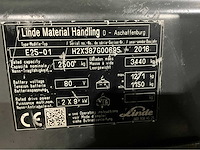 2016 linde e25-01 2500kg vorkheftruck - afbeelding 9 van  17