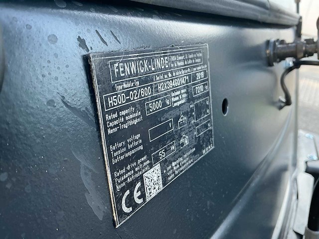 2016 linde h50d-02/600 vorkheftruck - afbeelding 13 van  23