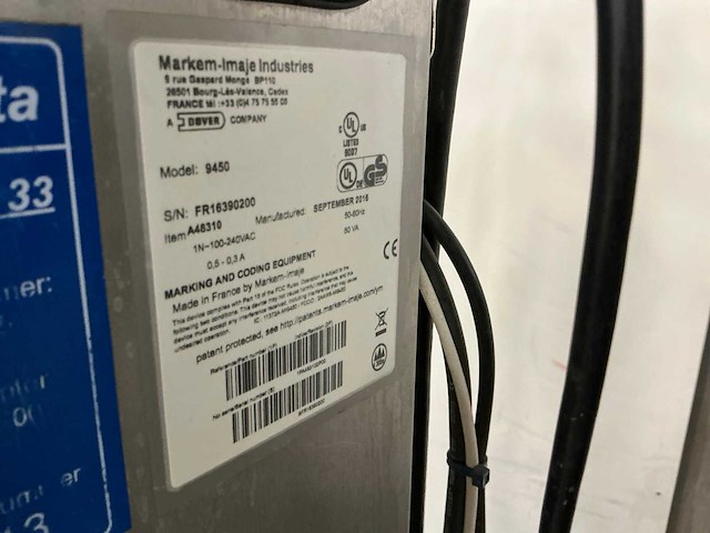 2016 markem imaje 9450 codeerprinter - afbeelding 3 van  3