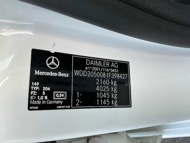 2016 mercedes-benz c-klasse 250cdi personenauto - afbeelding 43 van  45