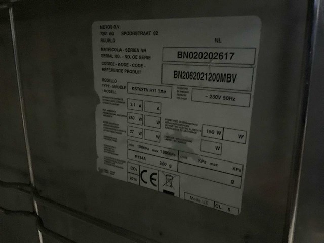 2016 metos kst02 tn koelwerkbank - afbeelding 6 van  6