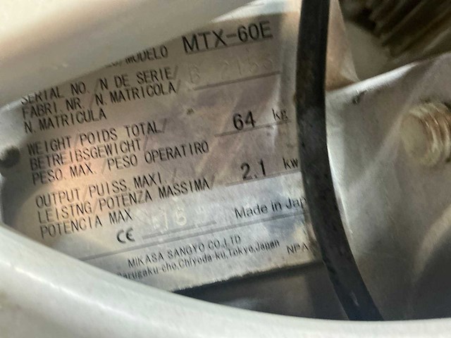 2016 mikasa mtx-60e trilstamper - afbeelding 6 van  6