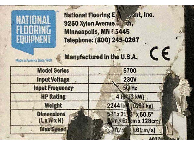 2016 national flooring equipment 5700 bol opzit accu tapijt / vloerstripper - afbeelding 13 van  21