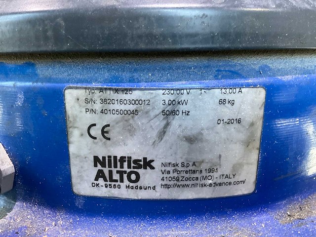 2016 nikfisk alto attix 125 industriële stofzuiger - afbeelding 5 van  6