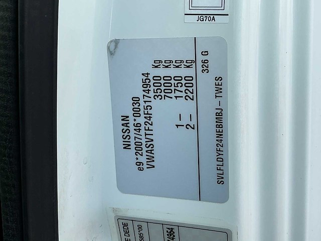 2016 nissan nt400 35.14 2.5 dci 340 hd bedrijfswagen - afbeelding 2 van  22