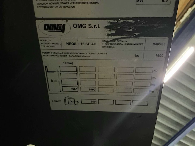 2016 omg neos 16 reachtruck - afbeelding 2 van  12