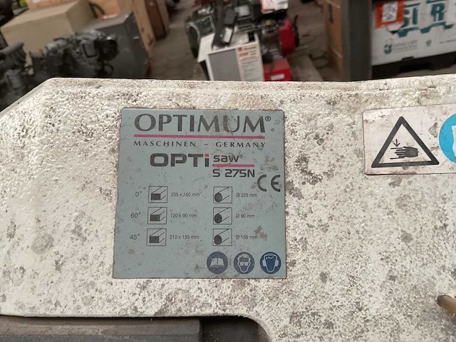 2016 optimum s275n beugelzaag incl. rollenbanen - afbeelding 12 van  12