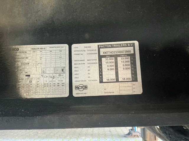 2016 pacton thd.233 oplegger - afbeelding 27 van  34