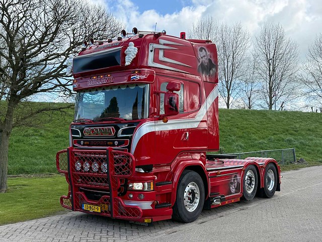 2016 scania r450 6x2 vol lucht showtruck special interior vrachtwagen - afbeelding 1 van  32