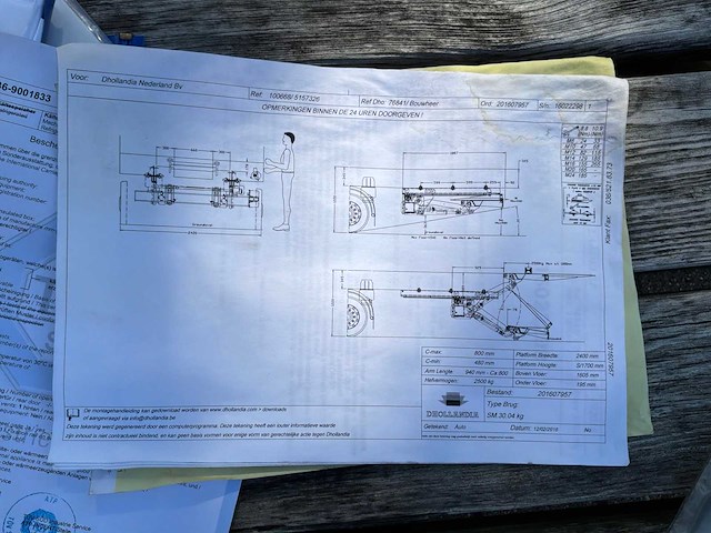 2016 schmitz cargobull scb*s3b 3-assige koeloplegger met laadklep - afbeelding 4 van  9