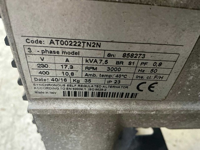 2016 sdmo hx7500t 7,5kva benzine aggregaat - afbeelding 4 van  12