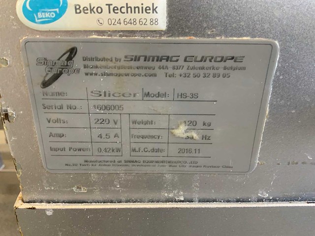 2016 sinmag hs-3s horizontale snijmachine - afbeelding 5 van  5