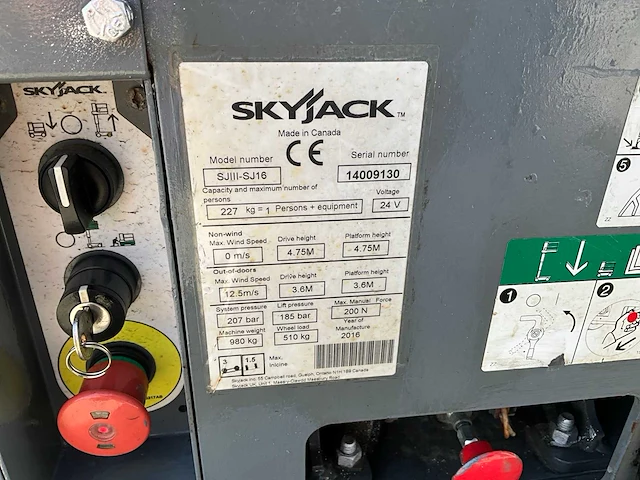 2016 skyjack sj16 hoogwerker - afbeelding 4 van  13