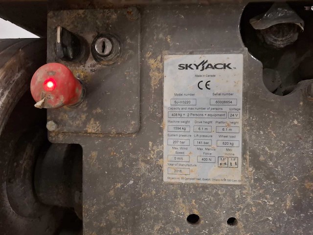 2016 skyjack sj3220 hoogwerker - afbeelding 6 van  14