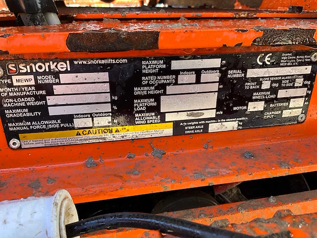 2016 snorkel s3219e hoogwerker - afbeelding 2 van  2