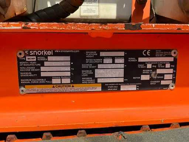 2016 snorkel s3226e hoogwerker - afbeelding 16 van  23