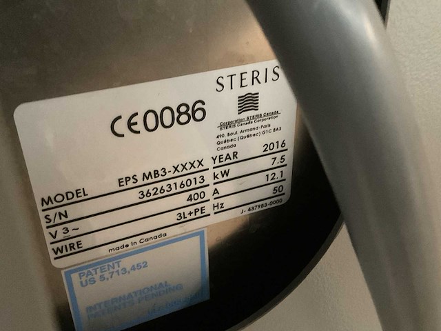 2016 steris reliance eps mb3 endoscope processing system - afbeelding 10 van  10