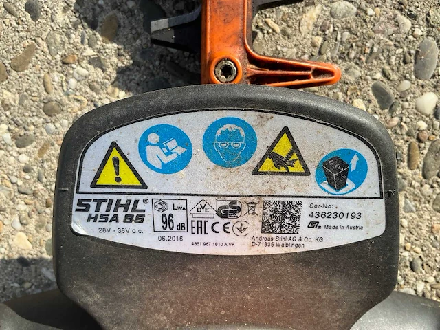 2016 stihl hsa86 heggenschaar - afbeelding 7 van  7