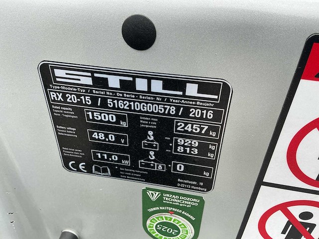 2016 still rx20-15 vorkheftruck - afbeelding 7 van  24