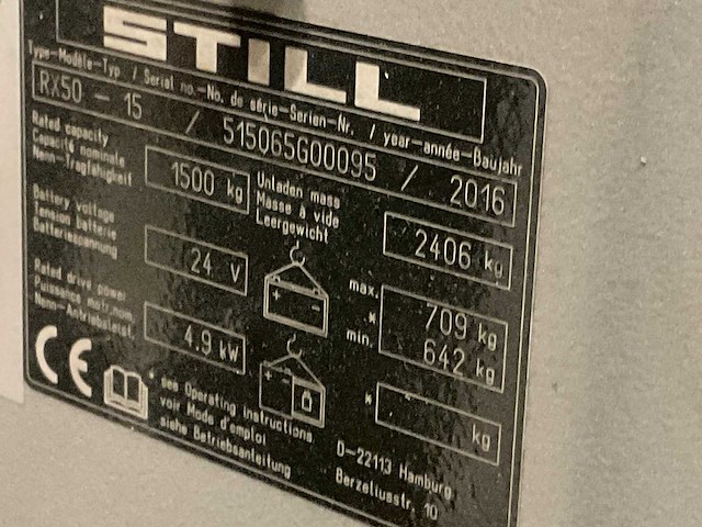 2016 still rx50-15 vorkheftruck - afbeelding 5 van  20