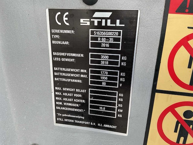 2016 still rx60-3 vorkheftruck - afbeelding 3 van  11